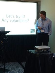 Dr. Ben Waddell volunteers to workshop his future Wikipedia assignment during the American Sociological Association's Annual Meeting