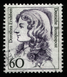 "Frauen 060 Pf Dorothea Erxleben". Licensed under Public Domain via Wikimedia Commons.
