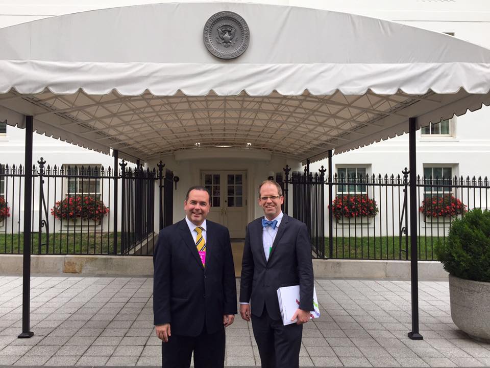 Frank and Tom at the West Wing of the White House on August 20, 2015