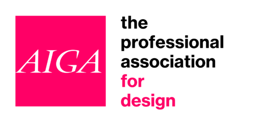 AIGA logo (in pink)
