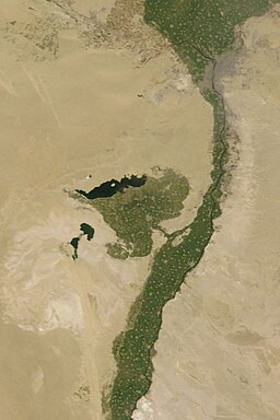 Satellite image of the Faiyum Oasis