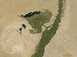 Satellite image of the Faiyum Oasis