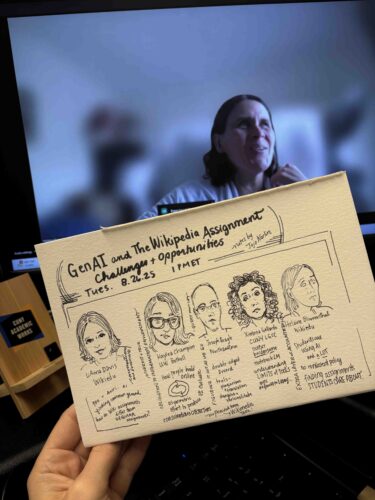 Illustrated notes featuring Speaker Series panelists and moderator by Jojo Karlin. All rights reserved.