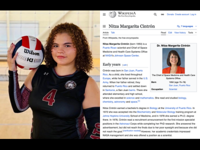 Zormar Zormar Betancourt Medina, screenshot of Nitza Margarita Cintrón Wikipedia article