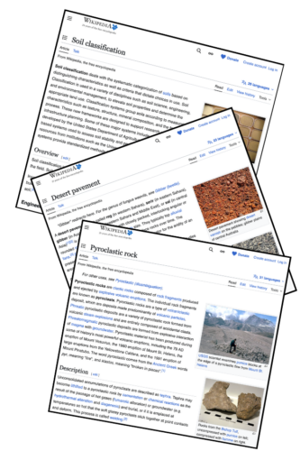 Screenshots of Wikipedia articles improved by Bernstein's students.